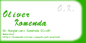 oliver komenda business card